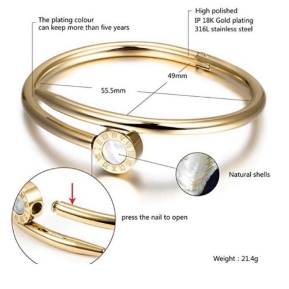 Gold Nail Cuff (Stainless Steel) - Picture 6 of 15